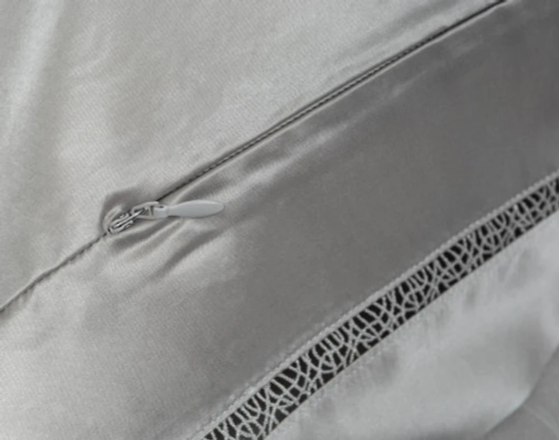 Armoire Silk Blend Duvet Cover Set, Grey, King