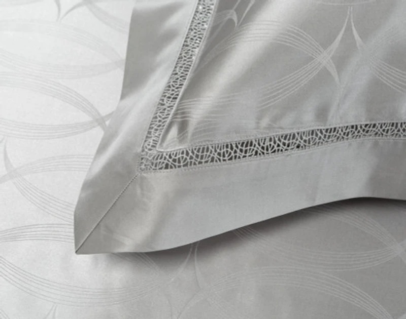 Armoire Silk Blend Duvet Cover Set, Grey, King