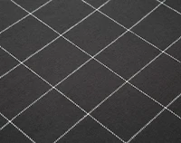 Alastair Flannel Duvet Cover, Cotton Set, Geometric, Black, Queen