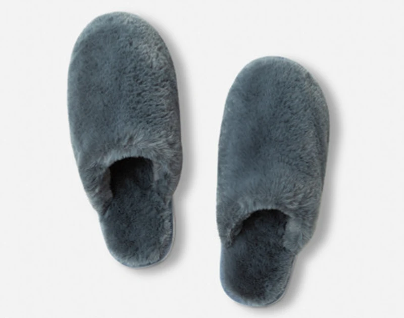 Faux Rabbit Plush Slippers