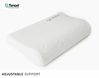Small Cirrus Adjustable Memory Foam Pillow, White