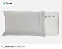 Small Cirrus Adjustable Memory Foam Pillow, White