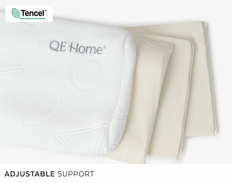Small Cirrus Adjustable Memory Foam Pillow, White