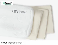 Small Cirrus Adjustable Memory Foam Pillow, White