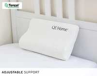 Small Cirrus Adjustable Memory Foam Pillow, White