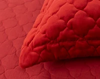 Lattice Ruby Quilt Set, Red, King