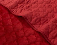 Lattice Ruby Quilt Set, Red, King