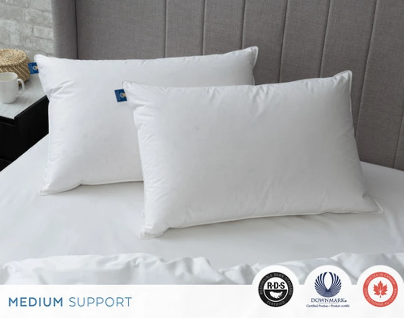 Opula White Down Pillow, Crafted