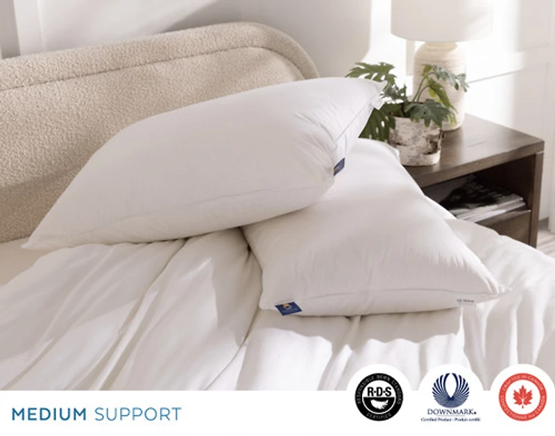 Opula White Down Pillow, Crafted
