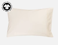 Undyed & Unbleached Organic Cotton Sateen Sheet Set, GOTS Certified, Beige,