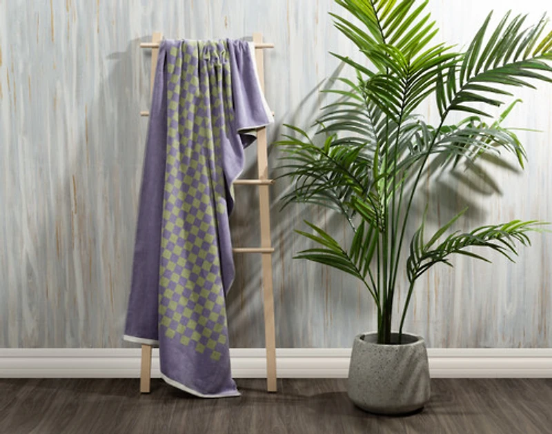 Cotton Beach Towel - Checker