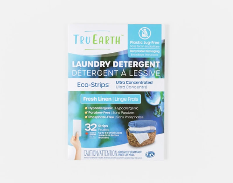 Tru Earth Laundry Detergent Strips - Fresh Linen (32 Pack)