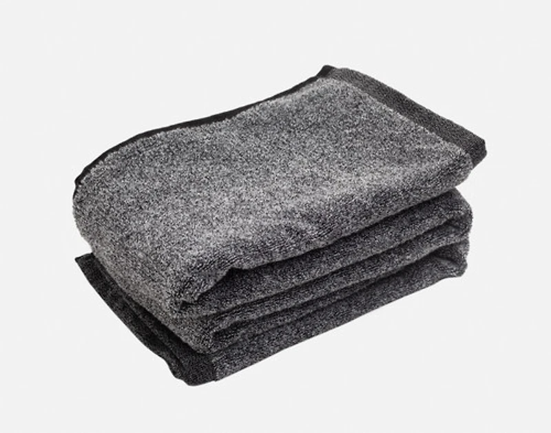 Charcoal Infused Cotton Towels, Grey, x