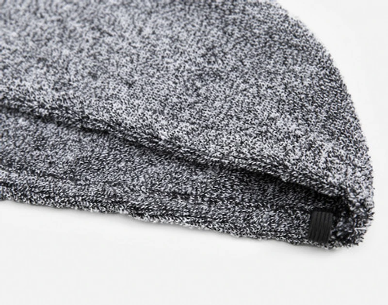 Charcoal Infused Cotton Hair Wrap, Grey