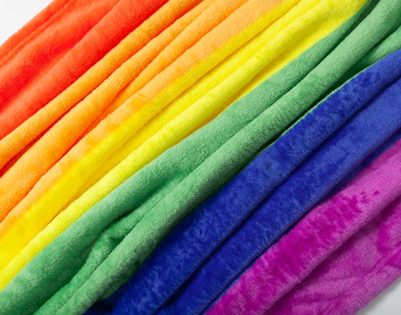 Rainbow Fleece Throw