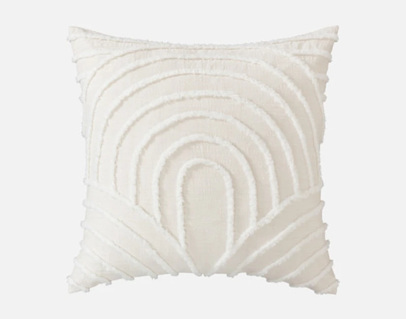 Sonrisa Euro Sham, Geometric, White, 26" x 26"