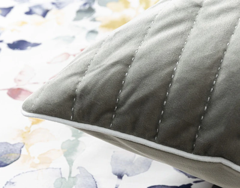 Whim Duvet Cover, Bamboo Cotton, Botanical, White, King