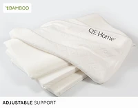 Cirrus Bamboo Adjustable Memory Foam Pillow, White,