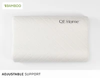 Cirrus Bamboo Adjustable Memory Foam Pillow, White,
