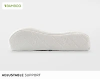 Cirrus Bamboo Adjustable Memory Foam Pillow, White,