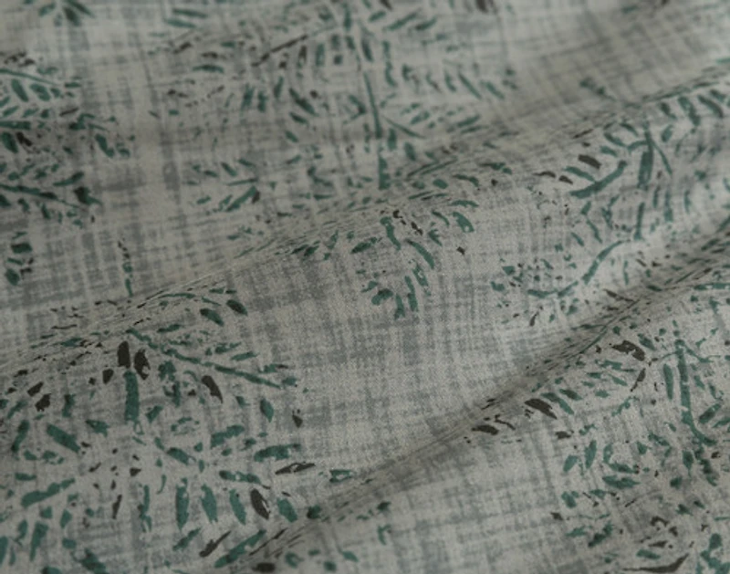 Thistledown Duvet Cover, Bamboo Cotton, Botanical, Green,