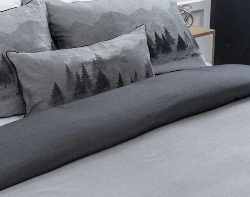 Plateau Duvet Cover, TENCEL Lyocell, Scenic, Grey,