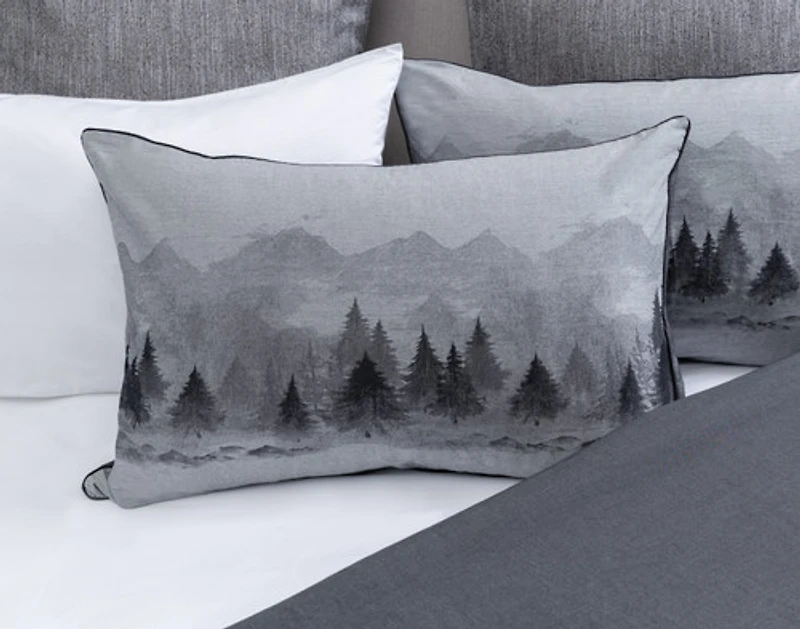 Plateau Duvet Cover, TENCEL Lyocell, Scenic, Grey,