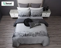 Plateau Duvet Cover, TENCEL Lyocell, Scenic, Grey,