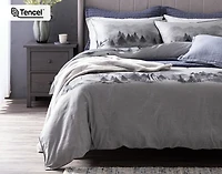 Plateau Duvet Cover, TENCEL Lyocell, Scenic, Grey,