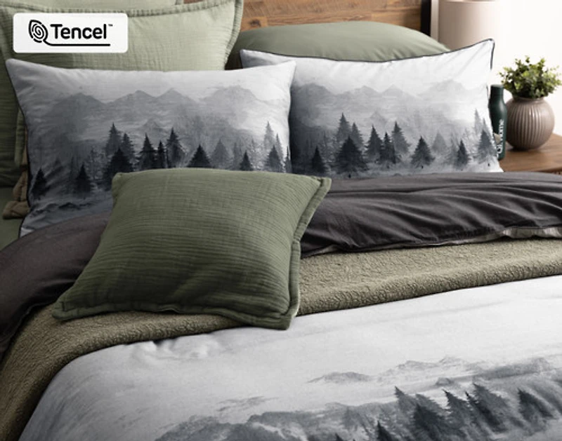 Plateau Duvet Cover, TENCEL Lyocell, Scenic, Grey,