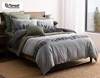 Plateau Duvet Cover, TENCEL Lyocell, Scenic, Grey,
