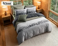Plateau Duvet Cover, TENCEL Lyocell, Scenic, Grey,