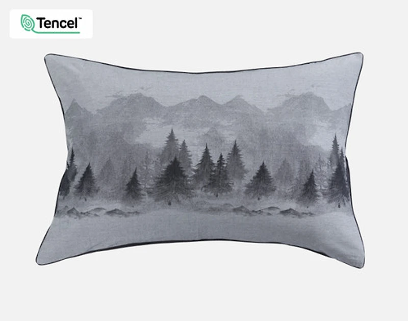 Plateau Pillow Sham, Scenic, Grey,