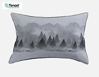 Plateau Pillow Sham, Scenic, Grey,