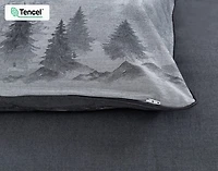 Plateau Pillow Sham, Scenic, Grey,