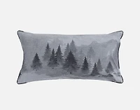 Plateau Boudoir Pillow Cover, Scenic, Grey, 24" x 12"