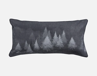 Plateau Boudoir Pillow Cover, Scenic, Grey, 24" x 12"