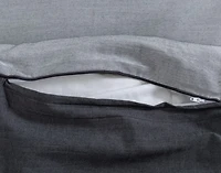 Plateau Boudoir Pillow Cover, Scenic, Grey, 24" x 12"