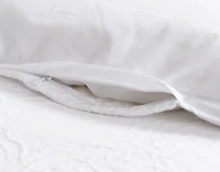 Corinthia Duvet Cover, Cotton, Geometric, White,