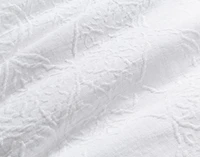 Corinthia Duvet Cover, Cotton, Geometric, White,