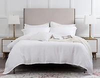 Corinthia Duvet Cover, Cotton, Geometric, White,