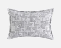 Centro Pillow Sham, Geometric, Grey, King
