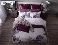 Divine Duvet Cover, TENCEL Lyocell, Floral, White,