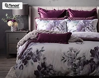Divine Duvet Cover, TENCEL Lyocell, Floral, White,