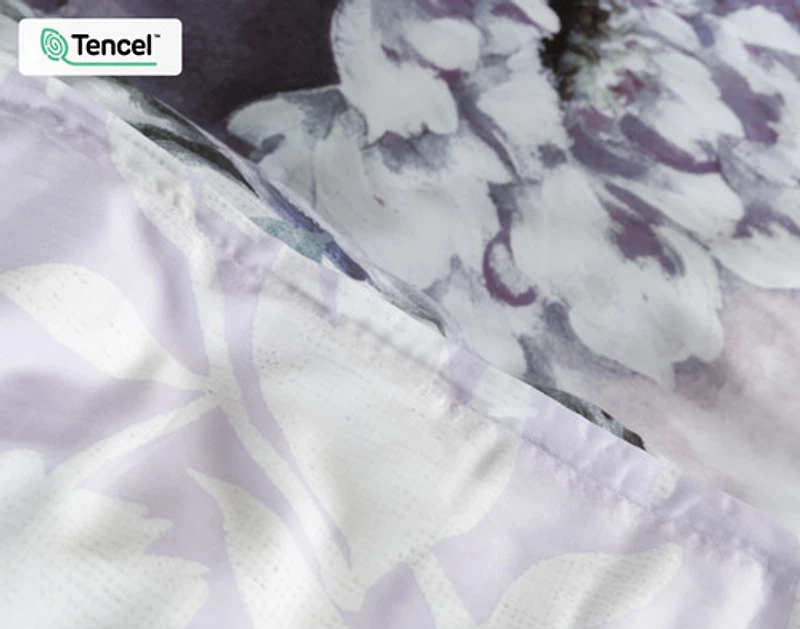 Divine Duvet Cover, TENCEL Lyocell, Floral, White,