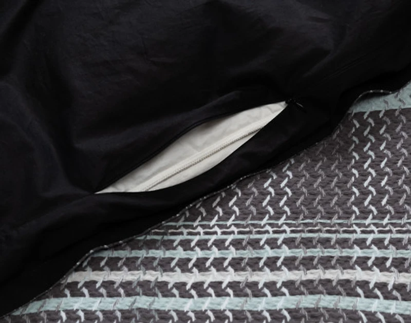 Vilanova Duvet Cover, Cotton, Geometric, Blue, Queen