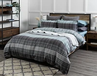 Vilanova Duvet Cover, Cotton, Geometric, Blue, Queen