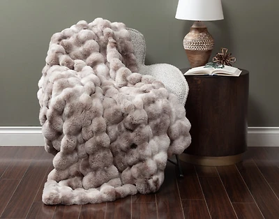 Bubble Faux Fur Throw