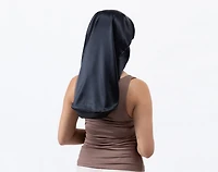 100% Mulberry Silk Sleep Cap, Black