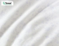 Braganza Duvet Cover, TENCEL Lyocell, Floral, White, King